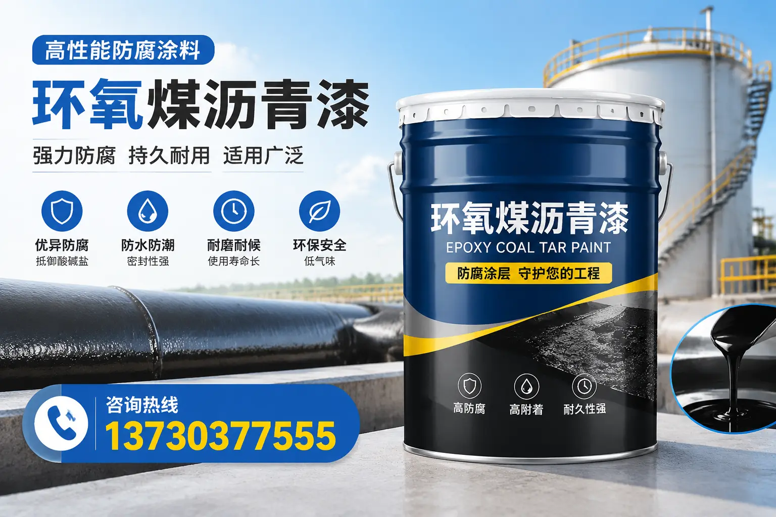 环氧煤沥青漆的耐久性分析,适合邵阳的使用场景